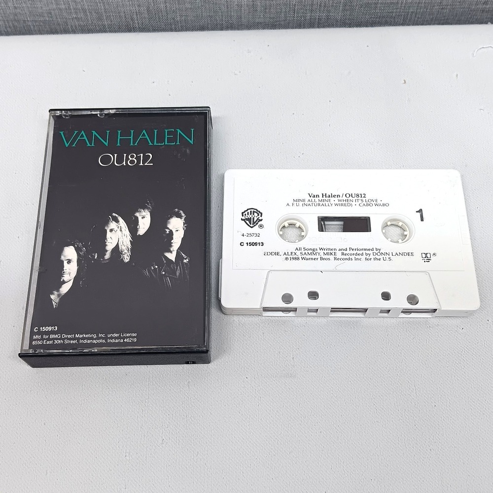 Van Halen‎ OU812 Cassette Tape C BMG RCA Club Edition Tested Works 80s Music VTG